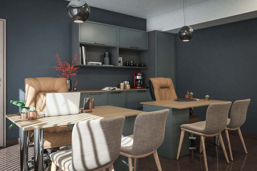 Debrecen Konyhastúdió szürke irodabútor - egyedi tervezés