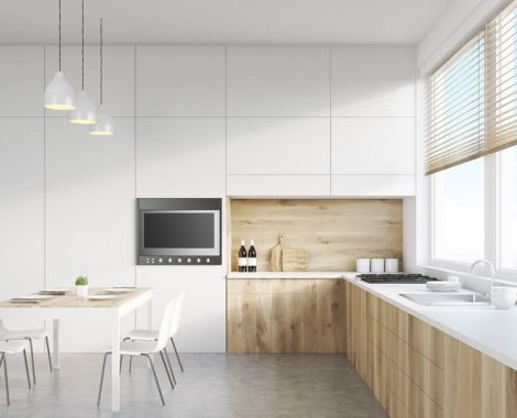 Modern fehér konyhabútor